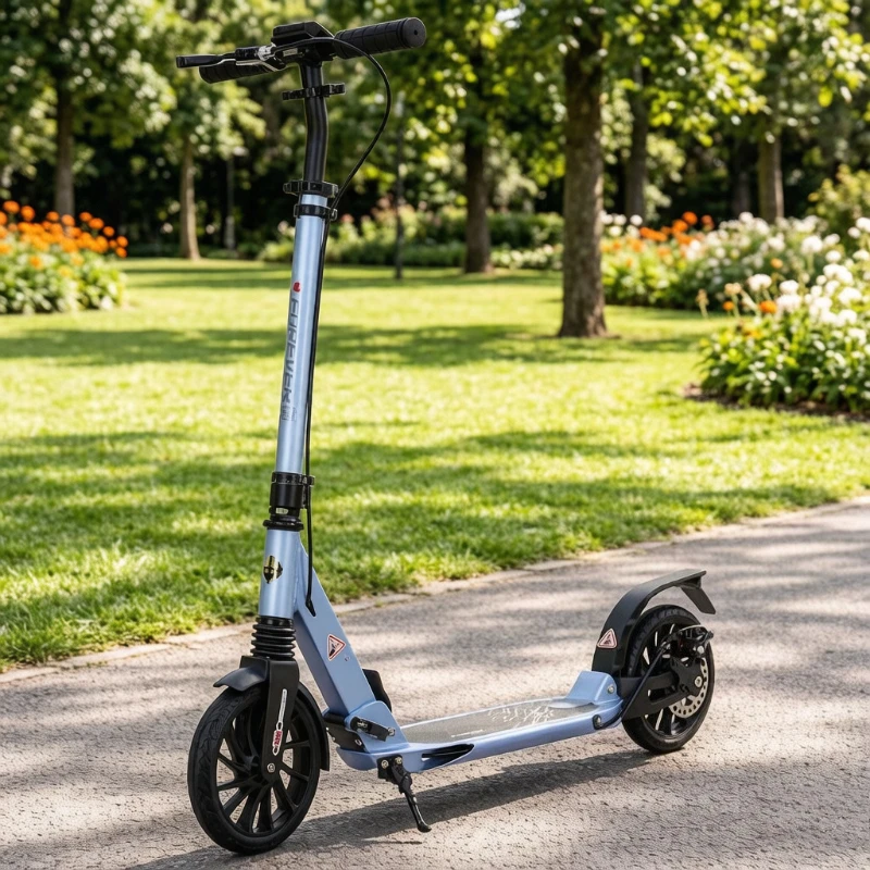 2-Wheel Foldable Scooter for Teens Adults, Campus Commuting Kick Scooter for Boys Girls, Strong Load Anti-Slip Wear-Resistant