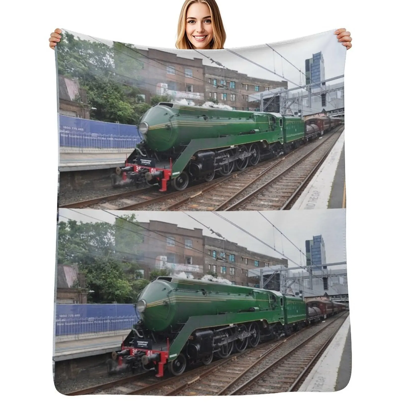 

Steam Heritage Expo - engine 3801 20221001 Throw Blanket Weighted Cute Soft For Decorative Sofa Blankets