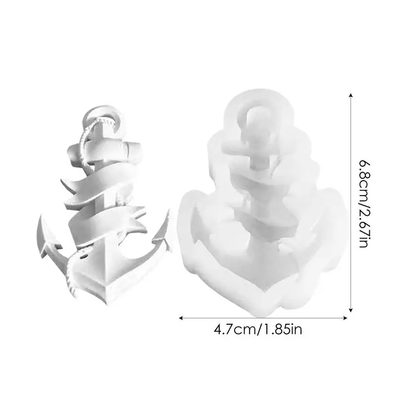 Ship Anchor Mold Ship Anchor Reusable Silicone DIY Mold Beginner-Friendly Epoxy Casting Resin Mold Easily Unmold For Candles