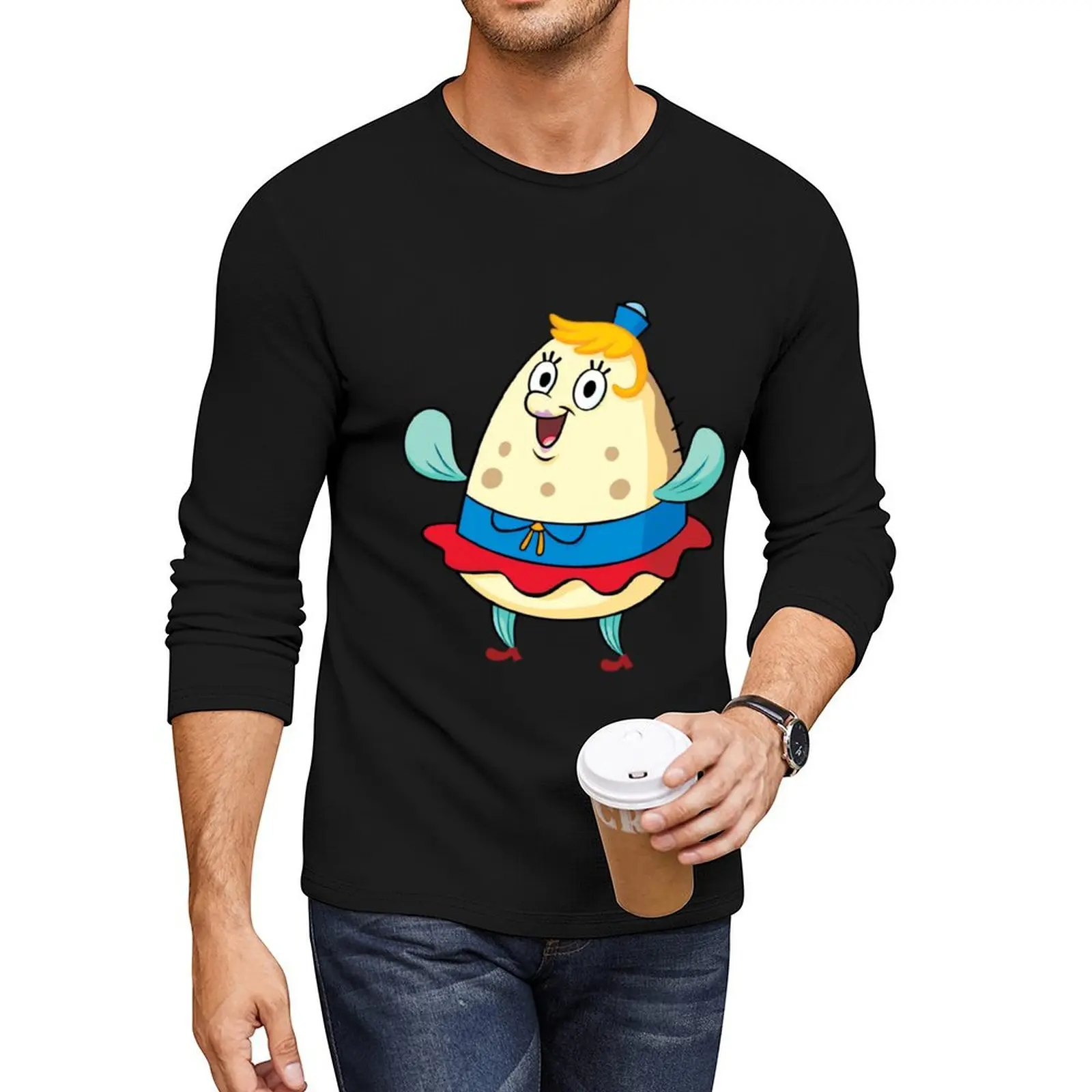 

Mrs Puff Sticker \t Long T-Shirt funny t shirts oversized t shirt graphic t shirt men shirt