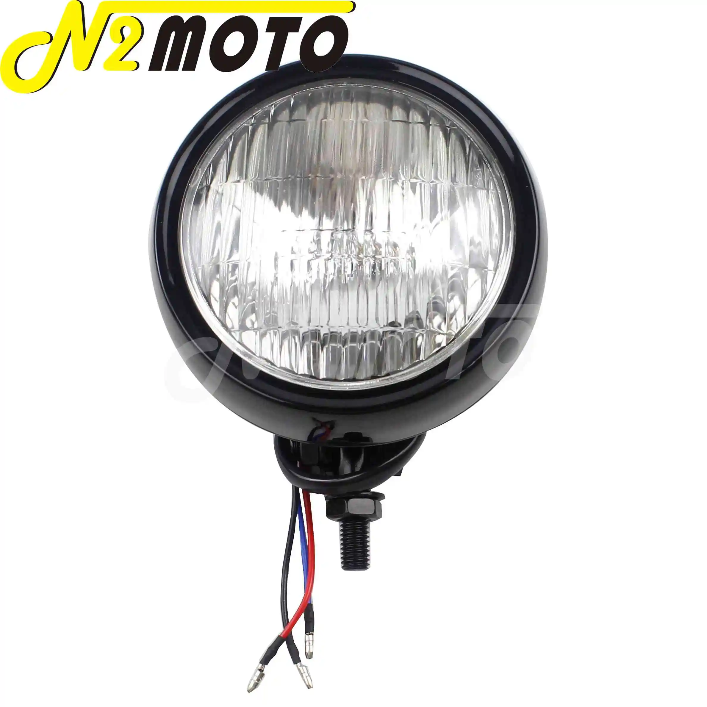 Motorcycle 4.5 inch Vintage Headlight For Harley Sportster Chopper Bobber Retro Motorbike Cafe Racer Scrambler Cruiser Head Lamp