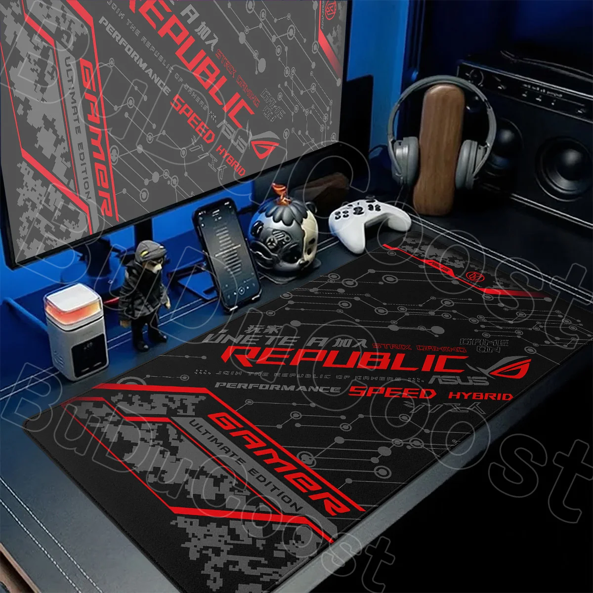 HD Printing ASUS Gaming Keyboard Mouse Pad ROG 400x900mm Large Computer Office Deskmat Non-slip Accessories for E-sport LOL CSGO