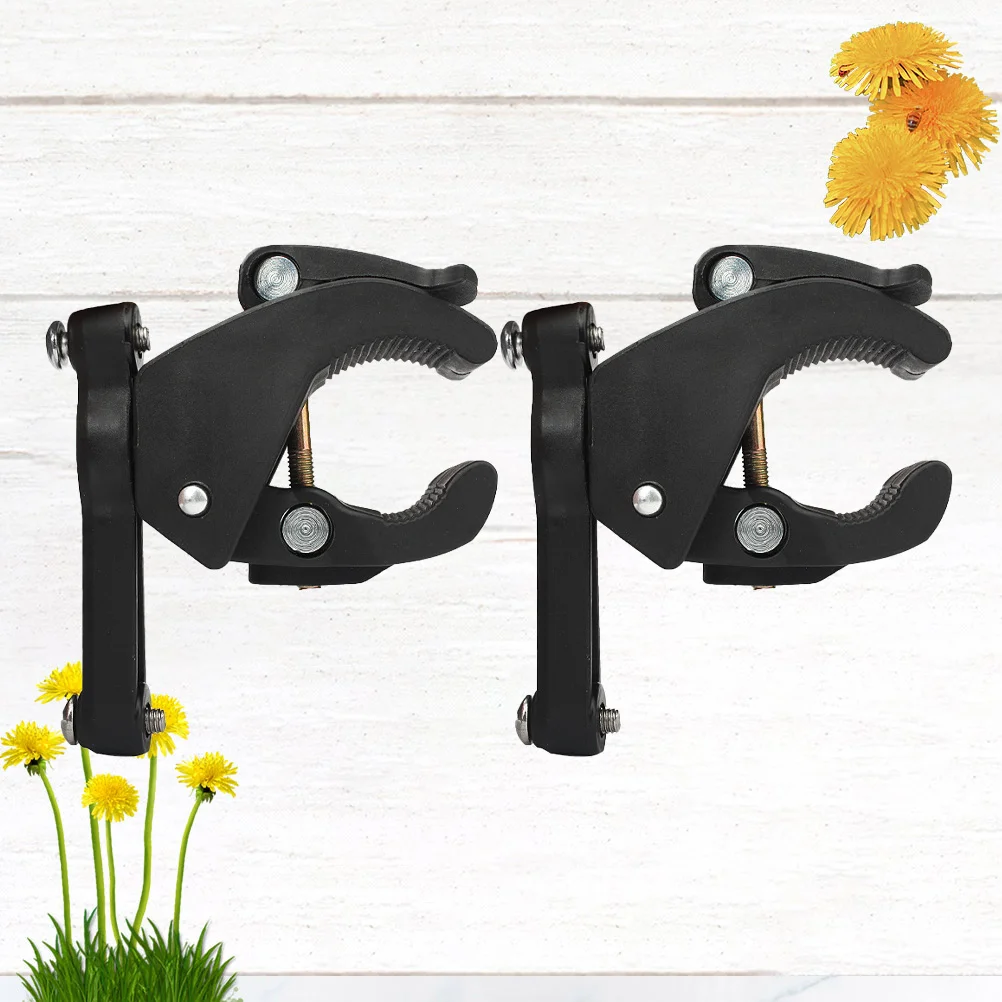 2Pcs Bike Water Bottle Holder Adapter Adjustable Clamp for 28-35mm Handlebar Seat Tube Quick Release Water Bottle Cage