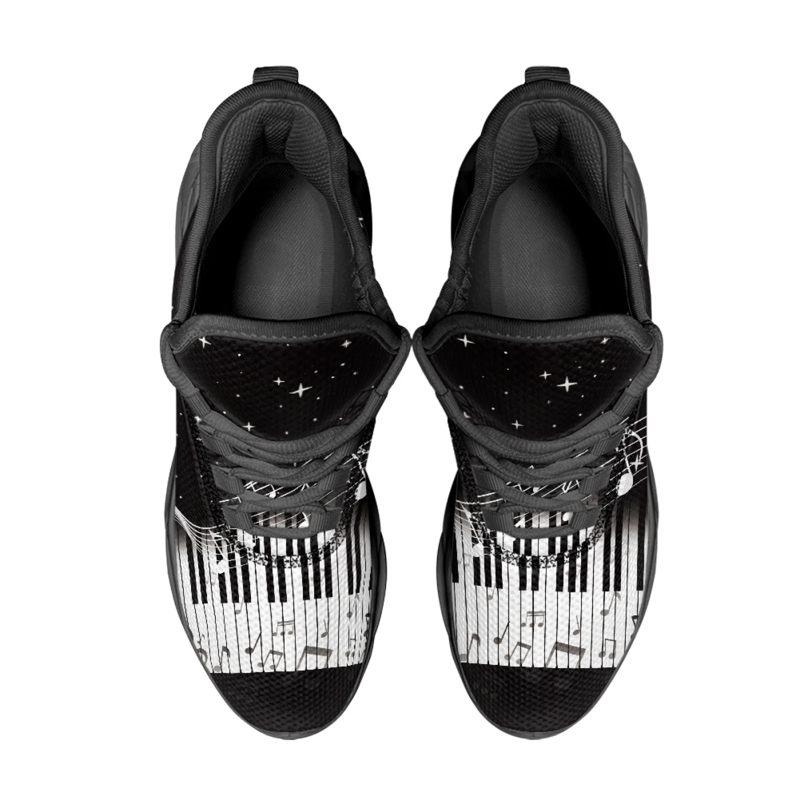 PENSTROLL Piano Music Notes Fashion Sneakers Mesh & EVA Blade Sneakers Breathable Running Shoes for Unisex