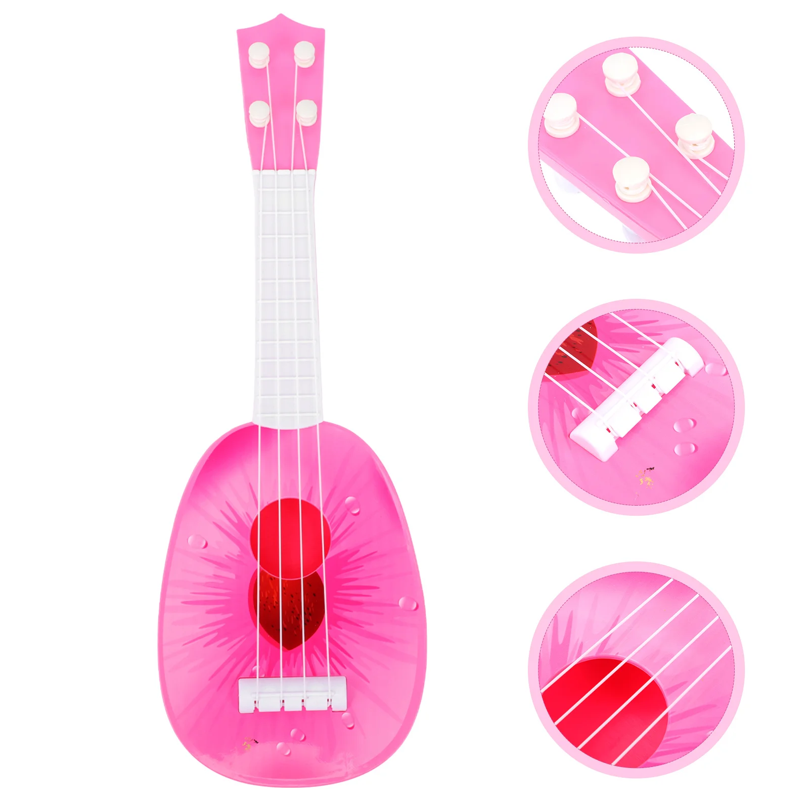 Beginner Guitar Ukulele Violin Toy Fruit Plastic Instrument Imitation Playing for Kids