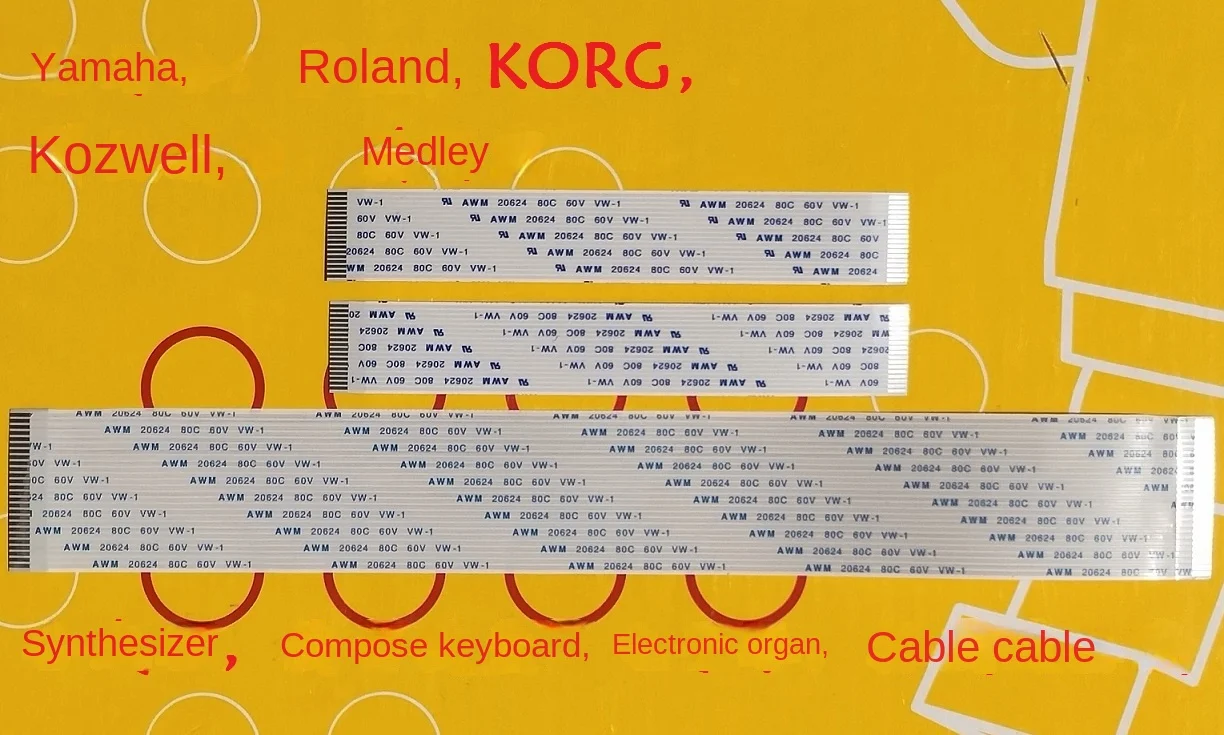 Synthesizer/arranger keyboard/electronic keyboard~ribbon cable/connecting cable