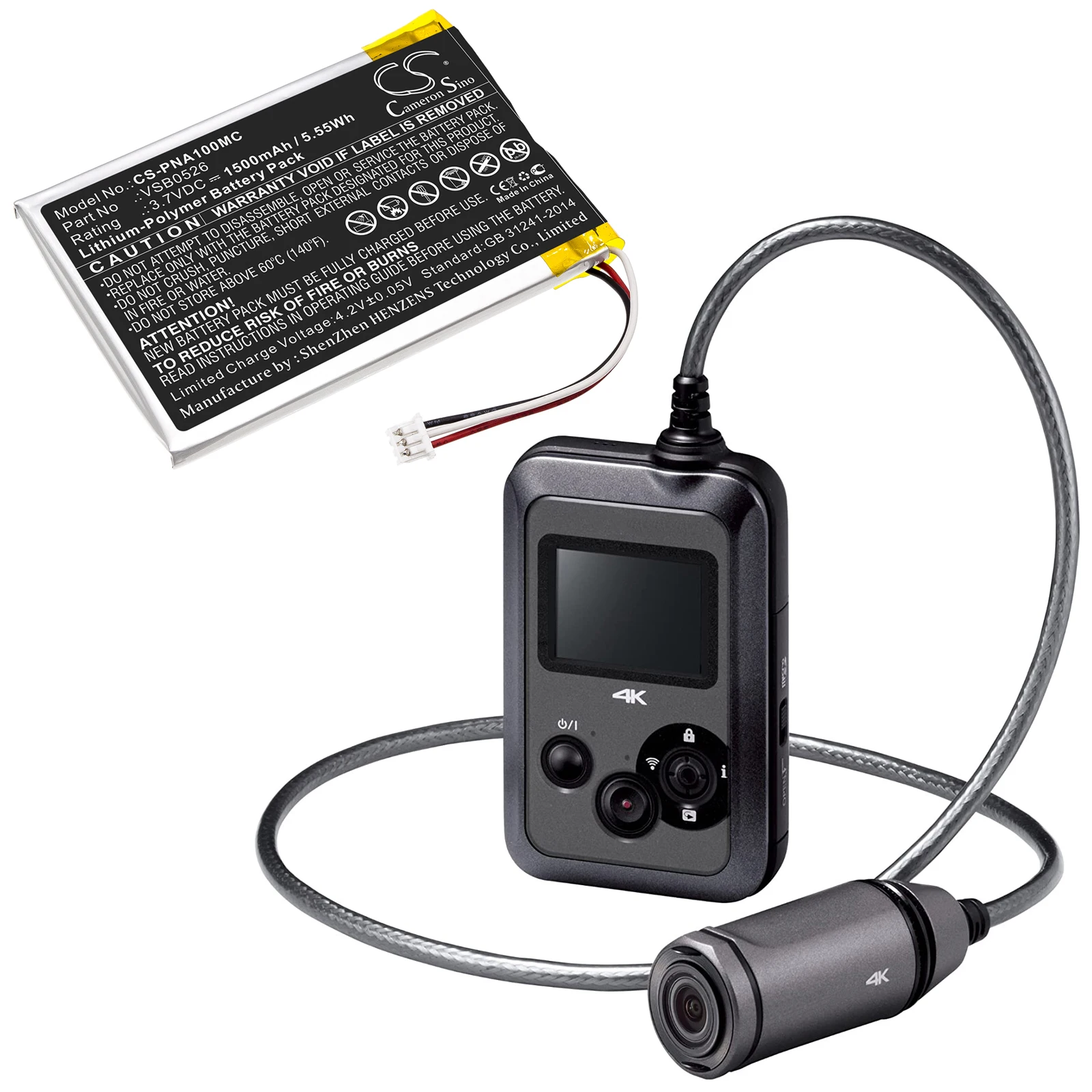 

Cameron Sino 1500mAh Battery VSB0526 For Panasonic HX-A100, HX-A100-H, HX-A1M, HX-A500, HX-A500-D, HX-A500-H