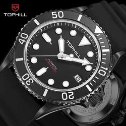 TOPHILL Diving Sports Fashion Watch 300mm Waterproof Luminous 40mm Dial Silicone Strap Automatic Mechanical Men's Watches