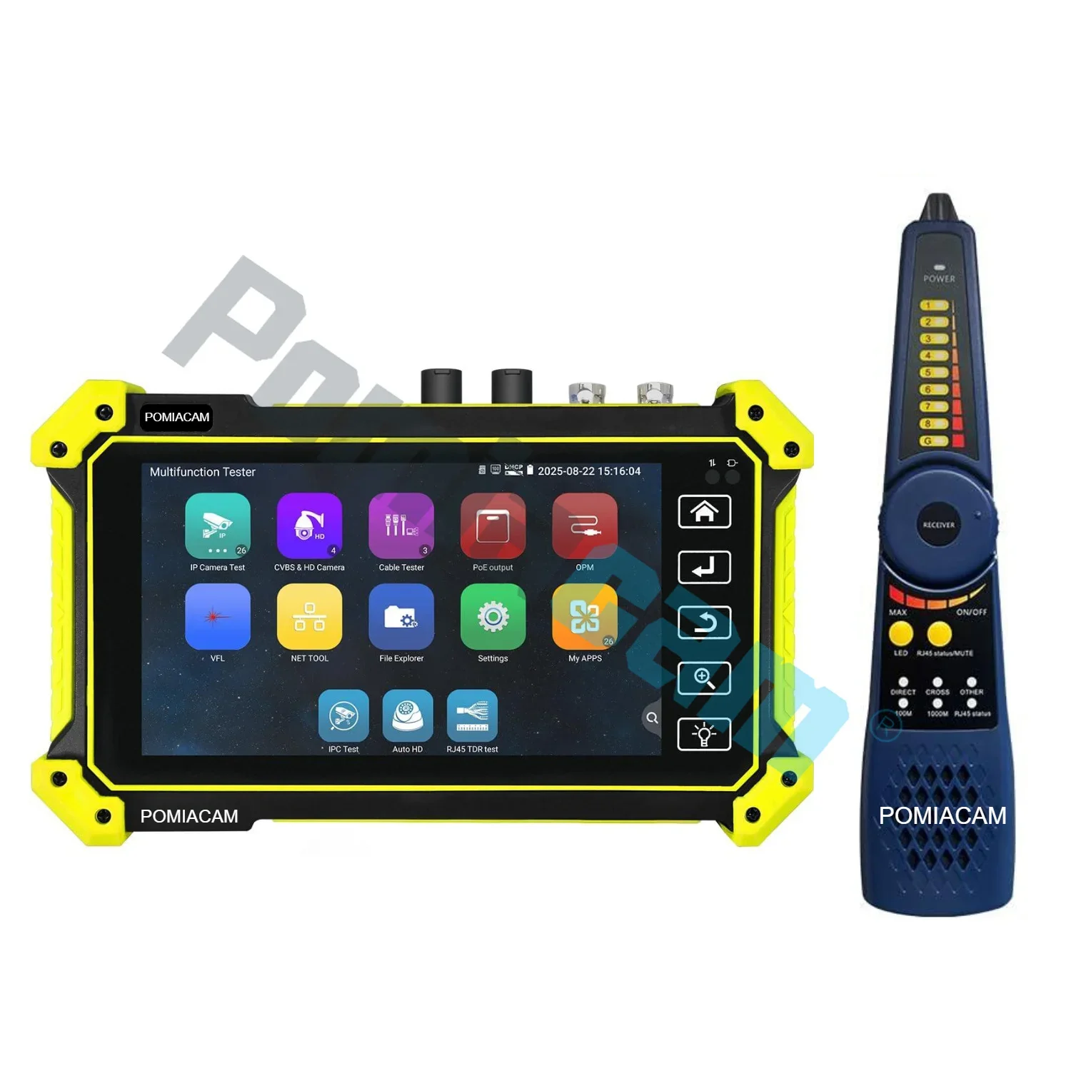 CCTV Tester E68, 5.5 Inch IPS Touch Screen 4K IP Camera Tester, 8MP AHD CVI TVI CVBS, Optical Power Meter, VFL, Cable Tracer