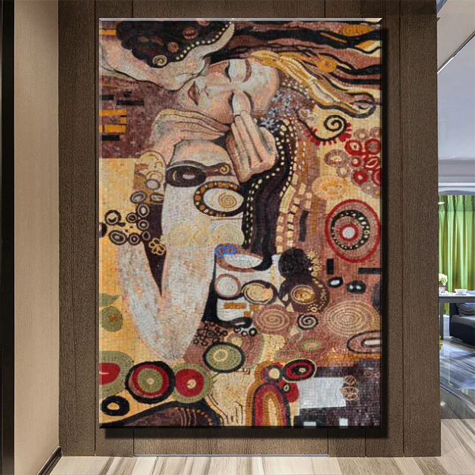 Gustav Klimt kiss Woman Diamond Painting New Arrivals  Rhinestone Embroidery Crystal Painting Portrait Girls Diamond Art Mosaic