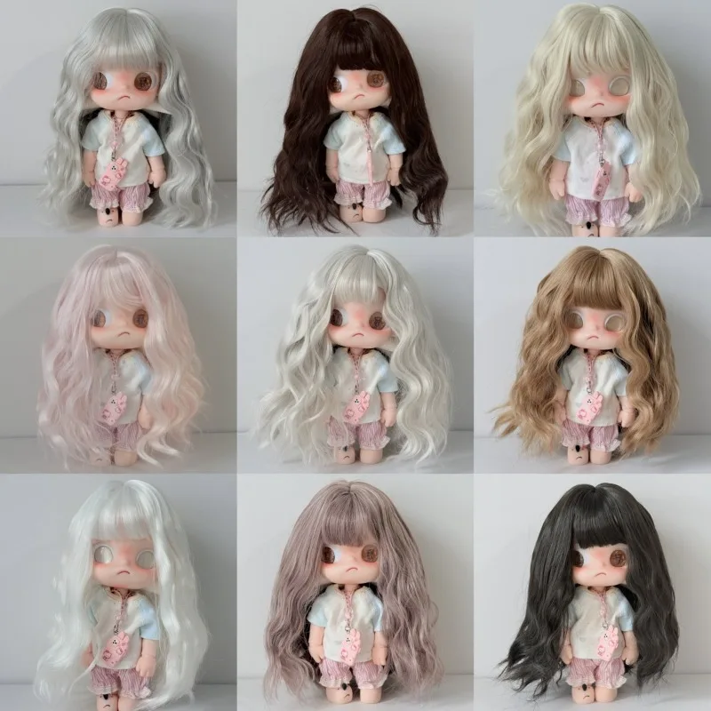 BJD/SD Doll Wig Zisga Gazi Sister Gingerbread Man Colorful Long Curly Hair 2D Changing Into A Doll Wig Accessories
