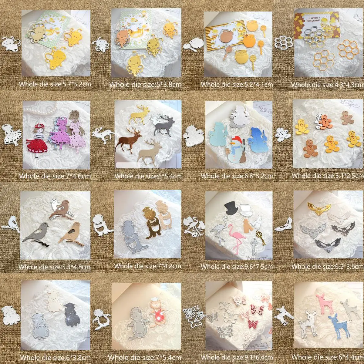 New Design Craft Metal Cutting Die cut dies 17 kinds animals insects scrapbook Album Paper Card Craft Embossing die cuts