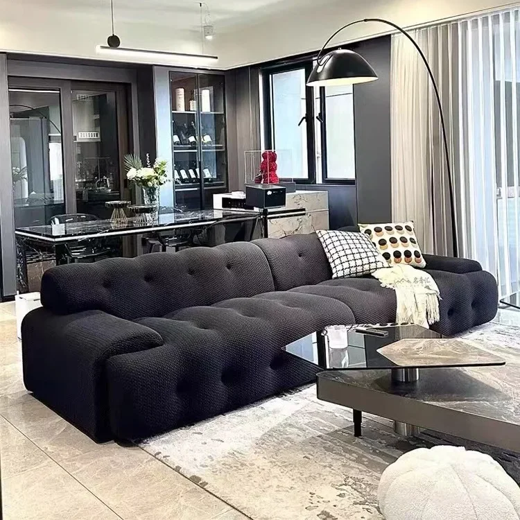 Italian living room minimalist style modern minimalist designer fabric freehand space Nordic small apartment Rochburg sofa