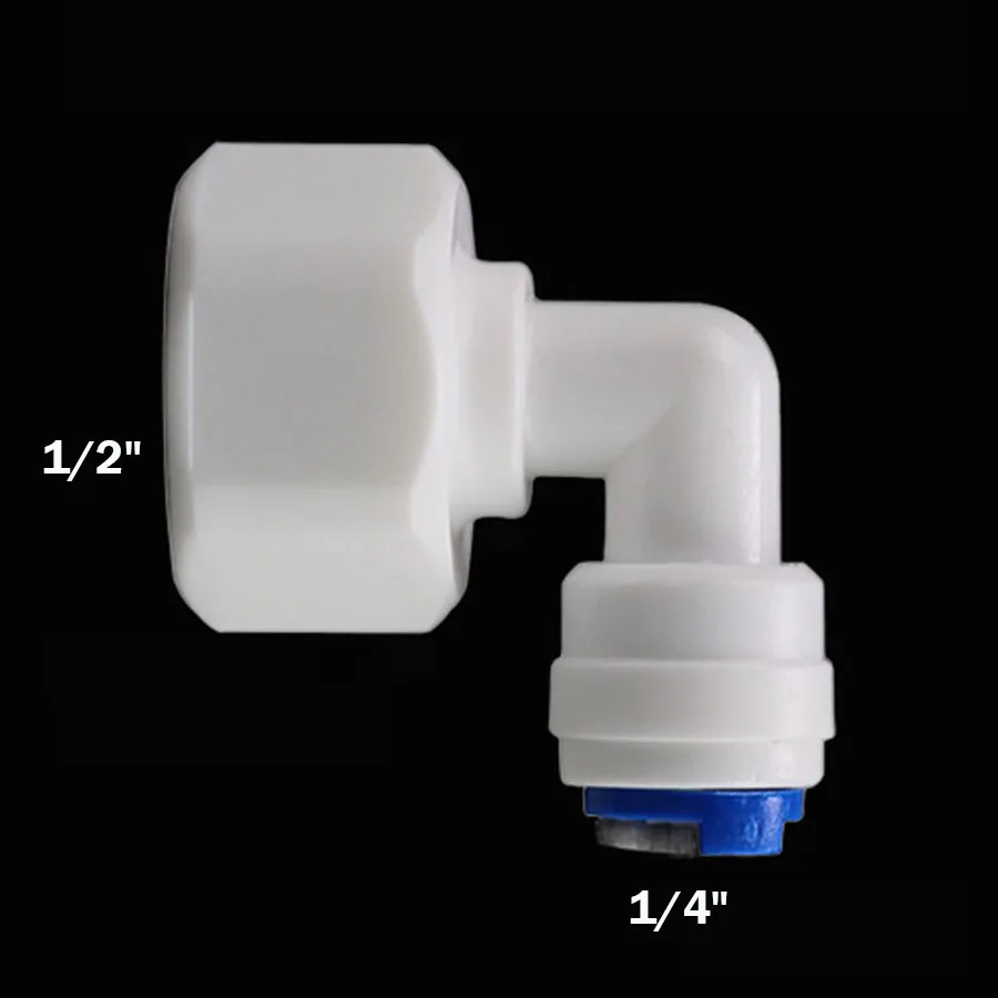 Reverse Osmosis Quick Coupling 1/4 3/8 Hose Connection Elbow 1/4\