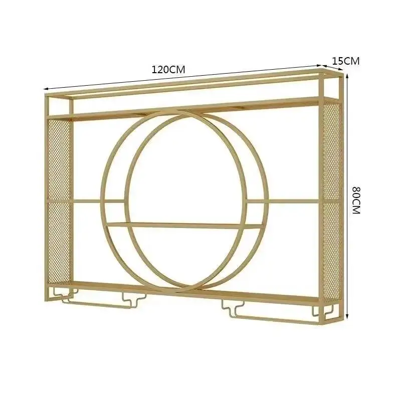 Storage Shelves Display Cabinet Wine Liquor Cellar Wall Mounted Alcohol Cabinet Tall Metal Mueble Para Vinos Bar Furniture