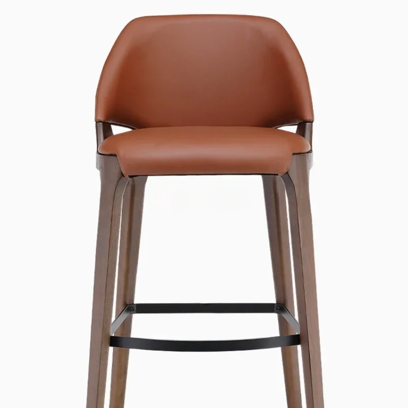 

Minimalist Comfortable Chairs Kitchen High Furniture Cafe Modern Bar Stools Mid Century Leather Taburete Alto Home Garden Lounge