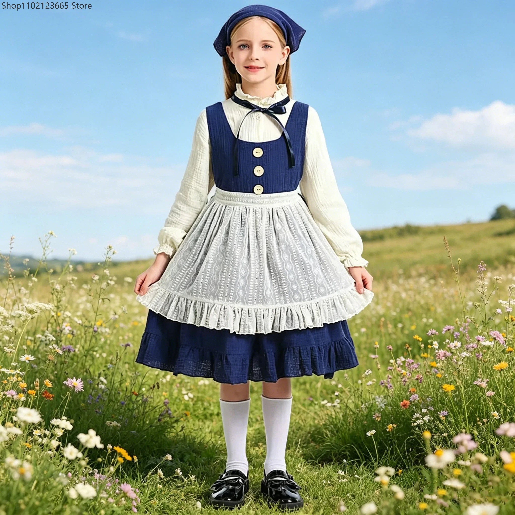 

Enfant Oktoberfest Costumes Niños Fairy Tale Match Chicas Pastoral Farm Maid Costume Role Playing Stage Performance Costume 2026