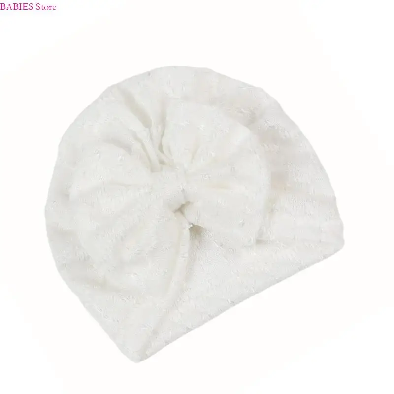 

C9GB Bowknot Charm Hat Unisex Baby Bonnet Hat Turban Head Wrap Caps for 2025 Spring