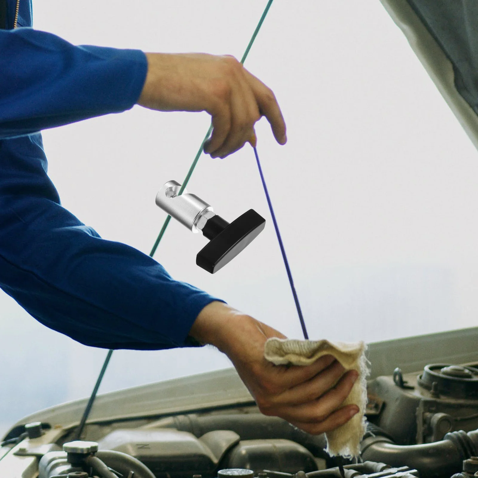 

Car Hood Lift Support Clamp High Strength Aluminum Anti Slip Fixing Clamp Adjustable Hood Strut Prop Rod Durable