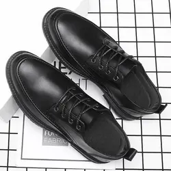 Business Men's Leather Dress Shoes Brogue FlatMale Casual Formal Shoe Black Summer Sale Footwear Offer Size 45 New in Cowhide