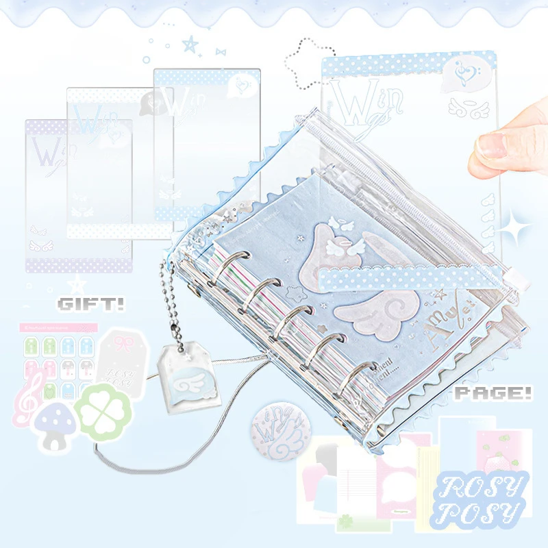 Notatnik w stylu INS w kształcie torebki z cukierkami, dziennik M5, koreański notatnik z luźnymi kartkami, album DIY mini M5, segregator na karty.