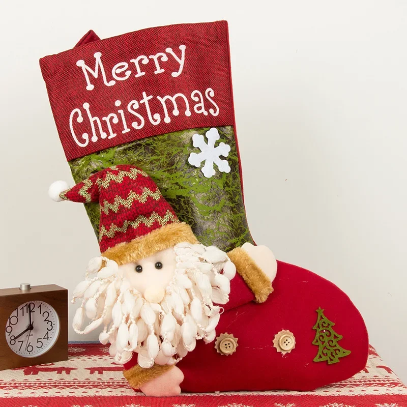 

Large Three-dimensional Christmas Socks Christmas Socks Gift Bags Christmas Candy Bags Gift Bags Decorations Gifts Santa