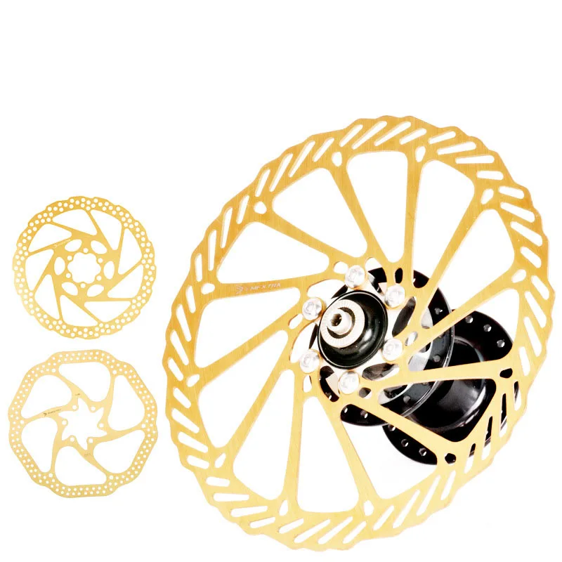 

Upgrade Your Ride: G3 Stainless Steel Golden RT56 Disc Brake Rotor 160/180mm for MTB & Road Bikes