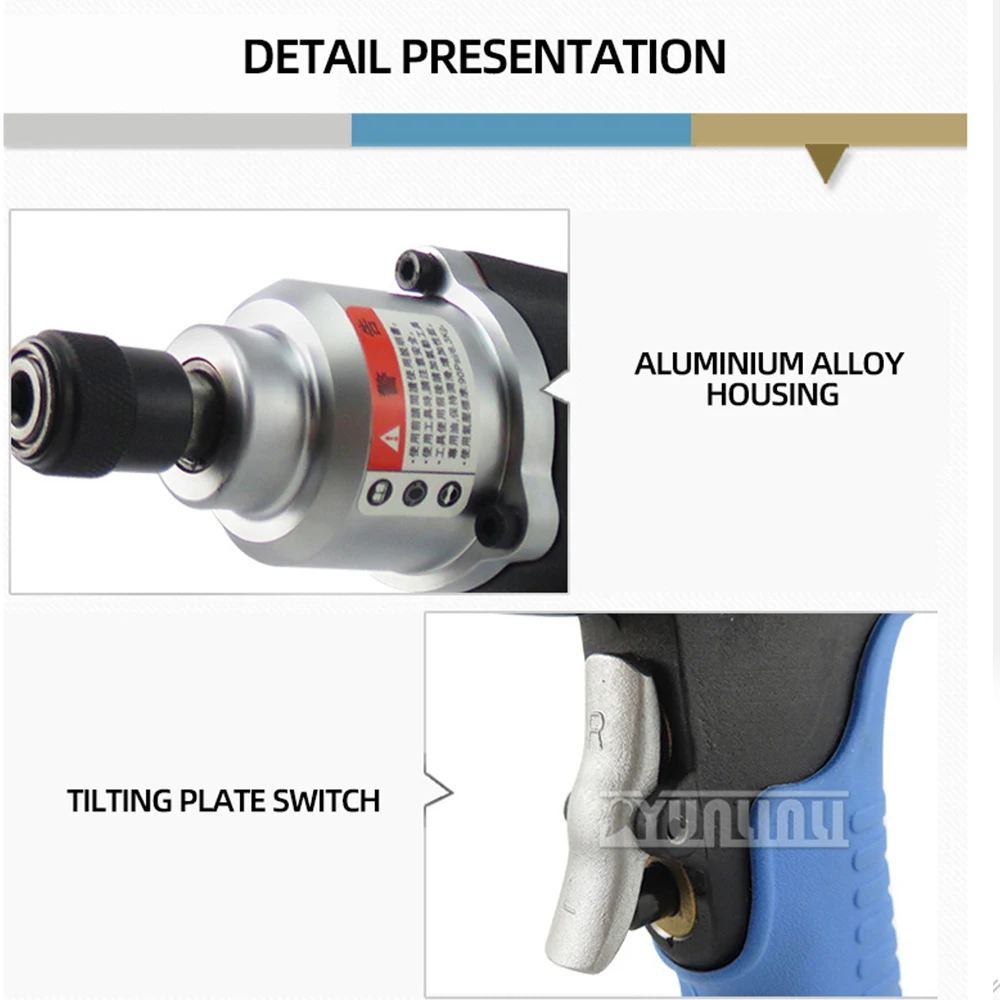 120Nm High Torque Pneumatic Screwdriver 9000rpm Handhold Gun Shaped Air Screwdriver Double Directional , Adjustable Speed