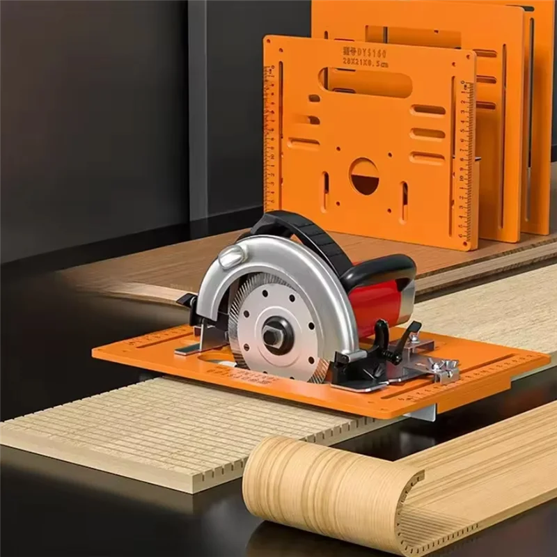 Hot Sale-Bakelite Guide Plate Saw Base Woodworking Bench Accessory For Adjustable Saw Guide Rail Bottom Plate