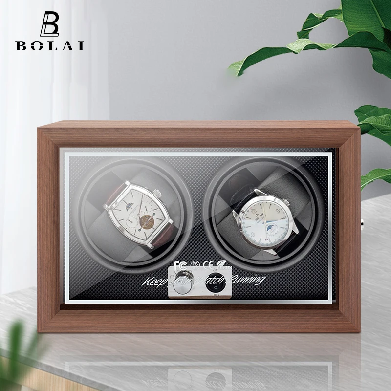 IBBETON Spot Goods Luxury Gift Brand Wood Watch Winder Box High-End 1 Slot Automatic Watches Box with Mabuchi Moto