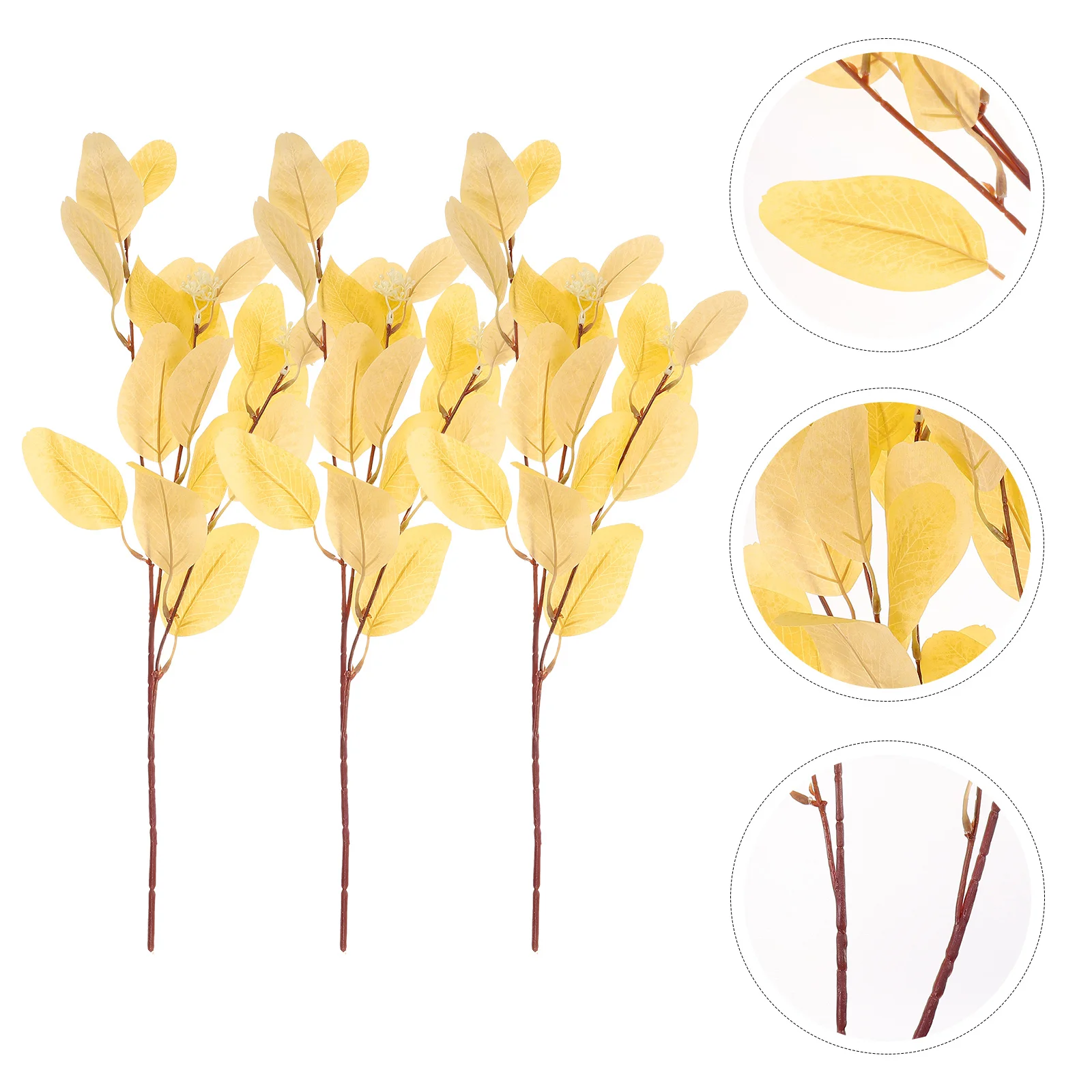 

3pcs Artificial Eucalyptus Leaves Bouquet Faux Foliage Filler For Vase Decor Home Arrangement Garland Craft Fake Plants