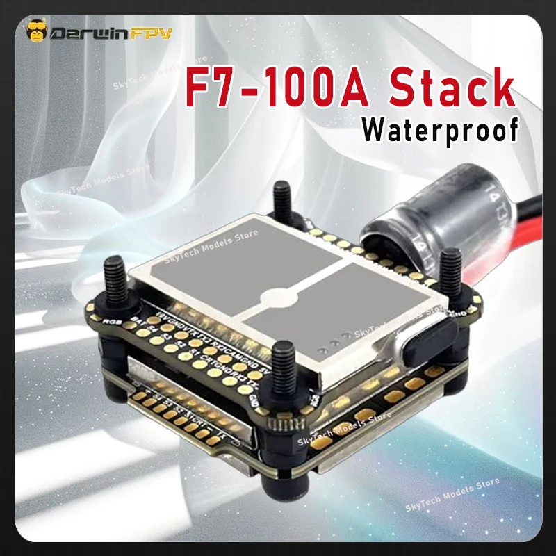 

DarwinFPV "Cement" Ultra Durable F7-100A Waterproof Stack ICM42688 MPU6000 Flight Controller 100A ESC