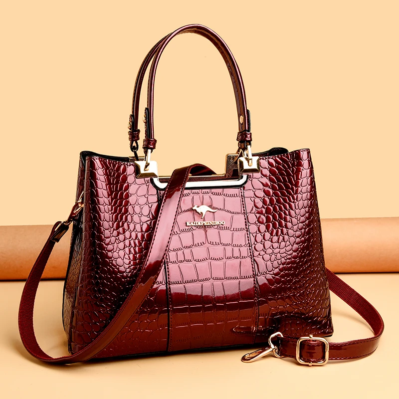 

2025 Genuine High Quality Luxury Handbag Designer Crossbody Bags for Women Fashion Crocodile Pattern Shoulder Bag Totes Bags