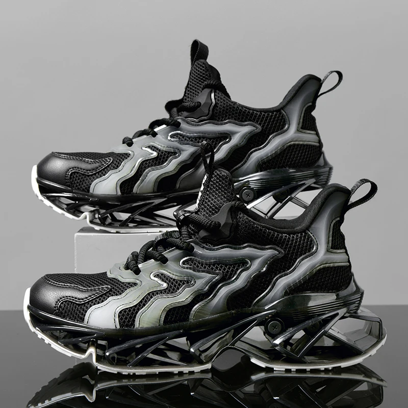 

Men's Running Shoes, Lightweight Mesh Breathable and Comfortable Tennis Shoes, Spring and Summer Lace-up Sports Shoes for Men