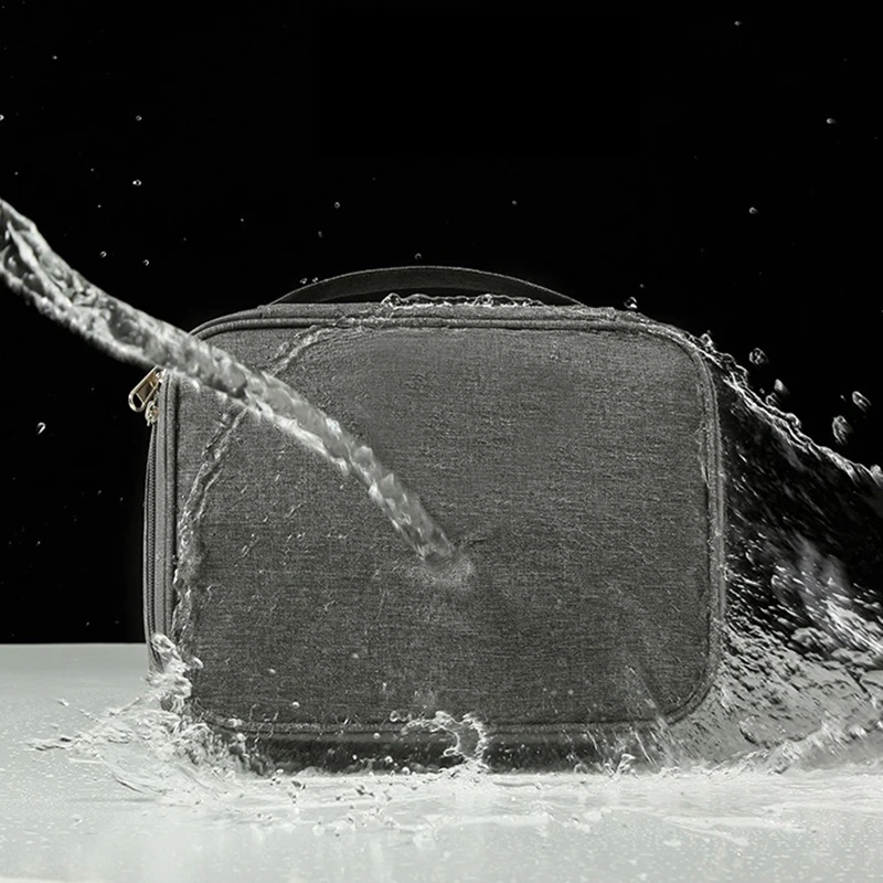 Travel Portable Digital Double Layer Storage Bag Data Cable Mobile Power Charging Cable Accessories Multi-Function Storage Box