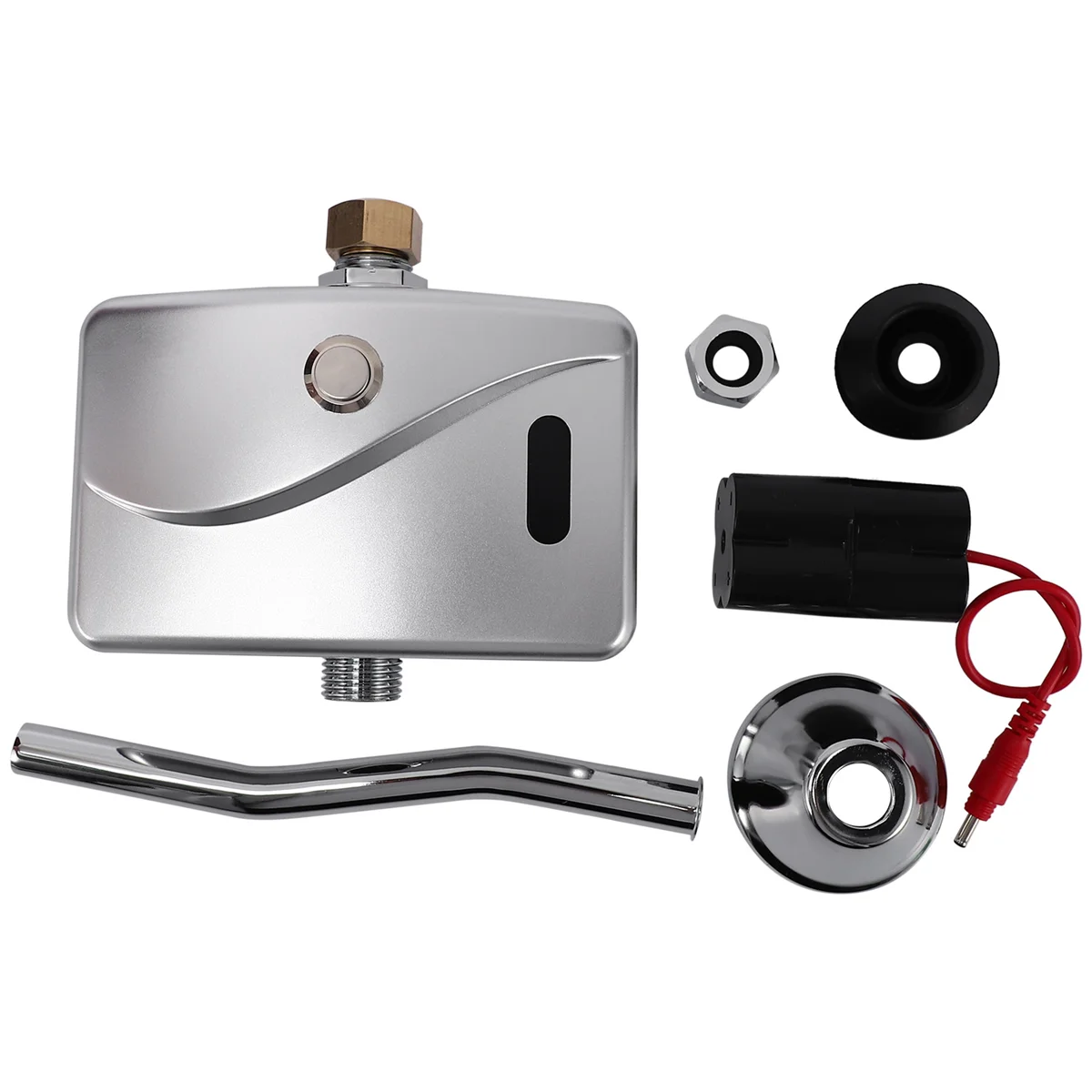 

Hot Automatic Electric Urinal Flush Valve Sensor&Manual 2 Function Exposed Wall Mount DC6V Urine Flushing