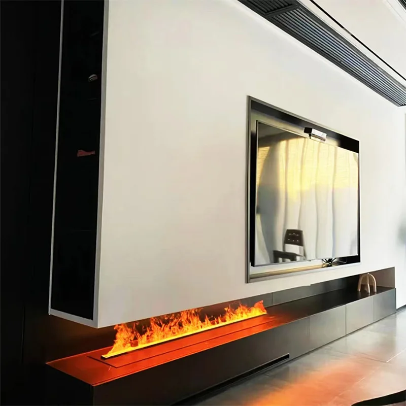 Source manufacturer custom 3D atomization fireplace embedded TV cabinet fireplace simulation flame atomization fireplace humidif