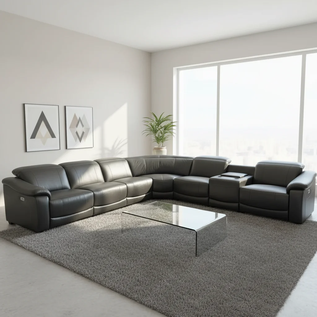 #Fabric Sofa Recliner Modular U Shaped for Living Room Luxury Furniture