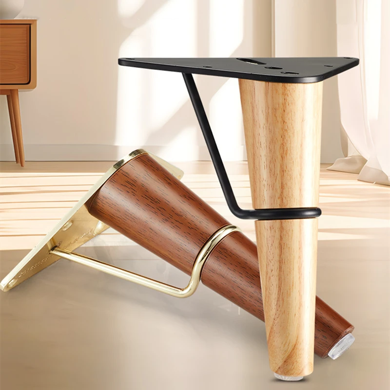 1Pcs Solid Wood Furniture Feet Wooden Sofa Feet TV Cabinet Support Legs Log Color Coffee Table Feet Furniture Accessories