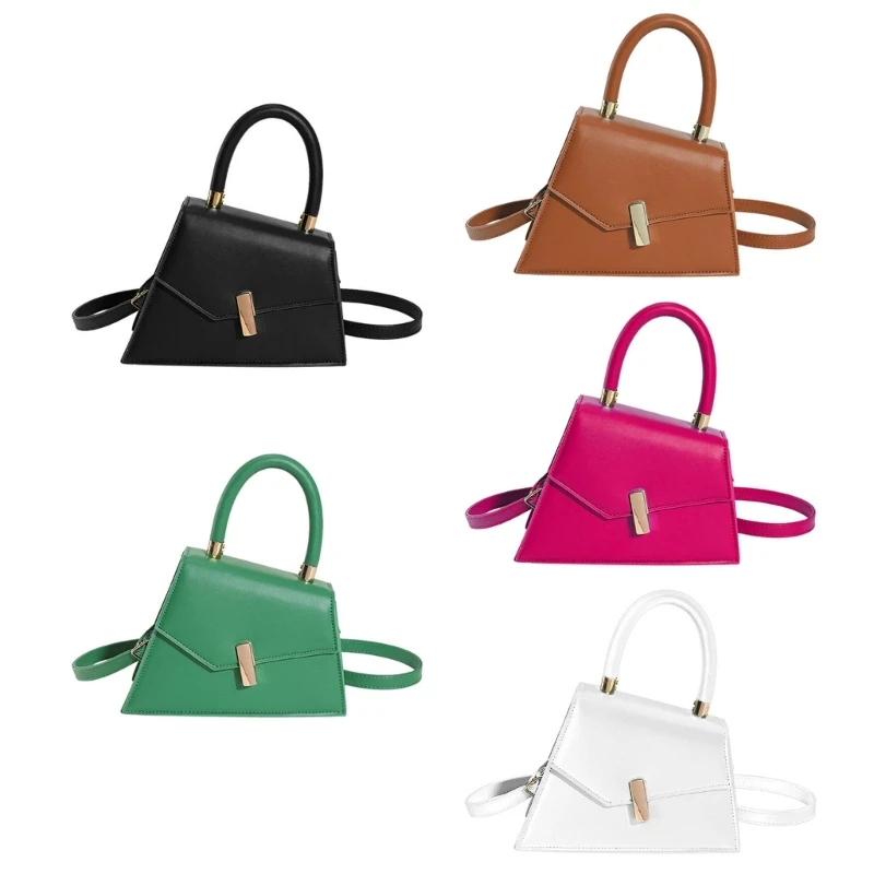 

Stylish Solid Color Lock Buckle Handbag Fashionable PU Tote Bag Minimalists Handbag Fashion Bags Show Your Person Charm