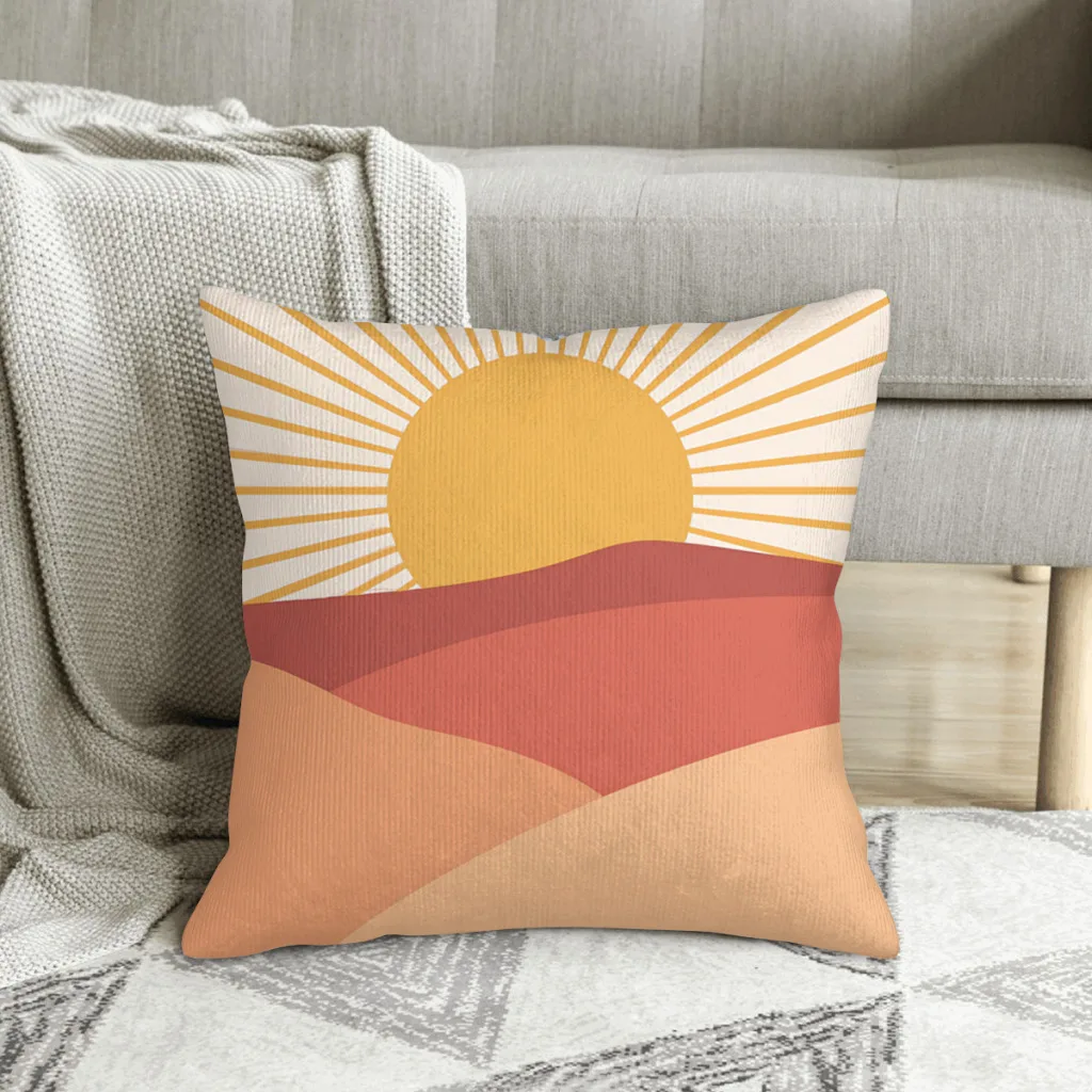 

Бохо минималистичный пейзаж солнцезащитные лучи горы Стиль Бохо для спальни садовый декоративный мягкий чехол