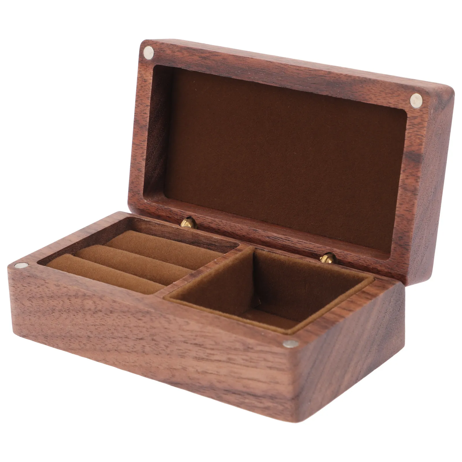 

Jewelry Box Wooden Small Portable Organizer Travel Jewelry Case Storage Holder for Rings Earrings Necklaces Ring Storage Box