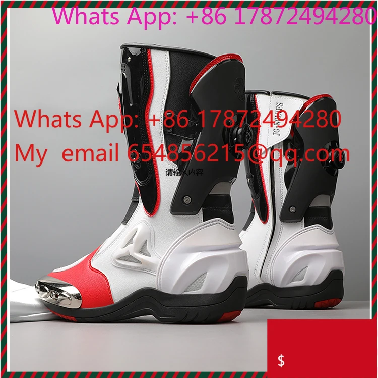 All-Season Competitive Moto for Men Women Knee-High Racing Shoes Anti-Fall Anti-Slip Features for Autumn Winter Off-Road Riding