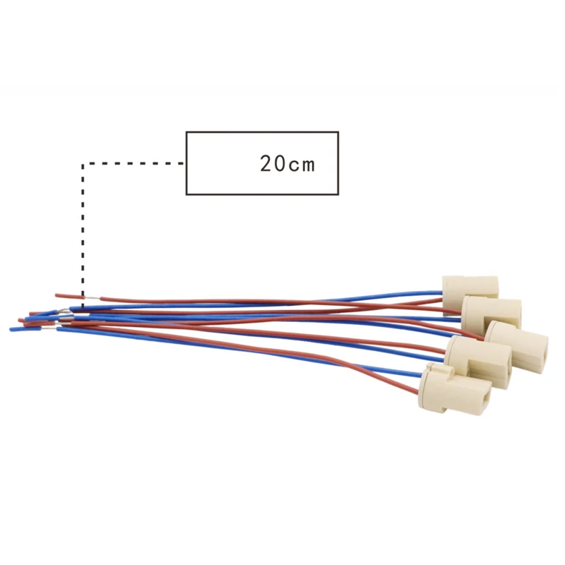 2pcs G9 Ceramics Aging Wiring Lamp Holder with 20cm Cable Led Light Converter Screw Bulb Socket Adapter Halogen Lamp Base