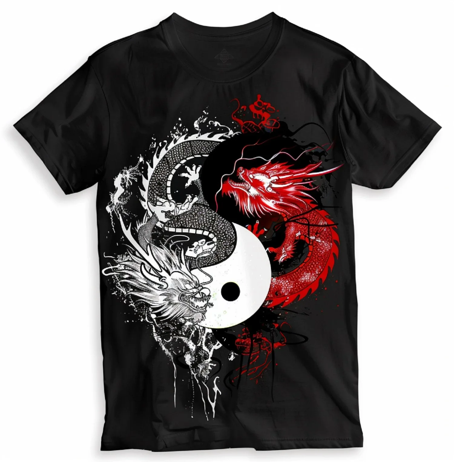 

Ancient Legend Dragons of The East The Balance of Yin and Yang T-shirts Unisex Style Shirts for Women Men Clothing Streetwear