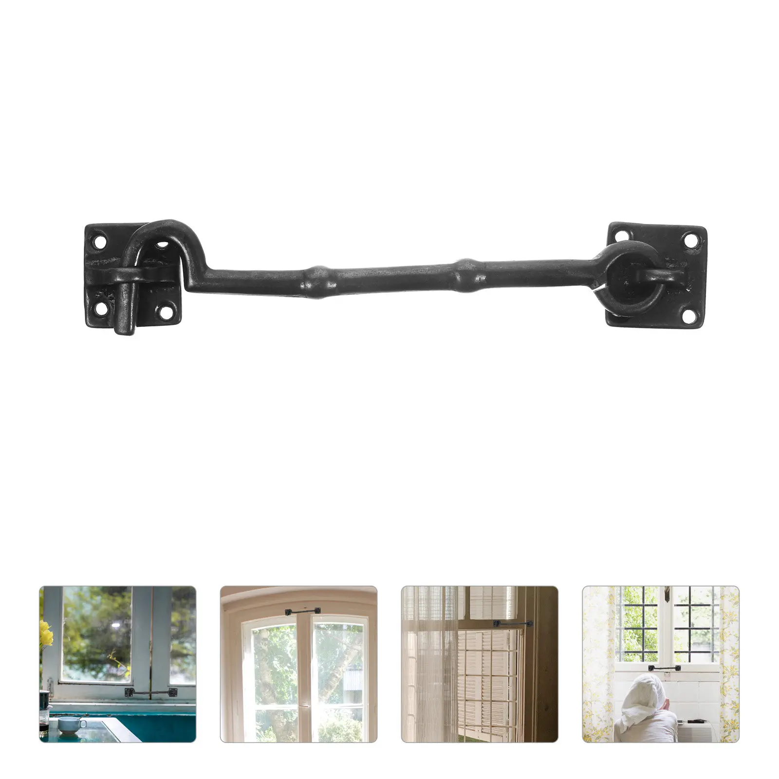 1Pcs Copper Door Hook Pure Copper Windproof Window Hasp Hook Chinese Retro Sliding Window Support Vintage Cabin Lock