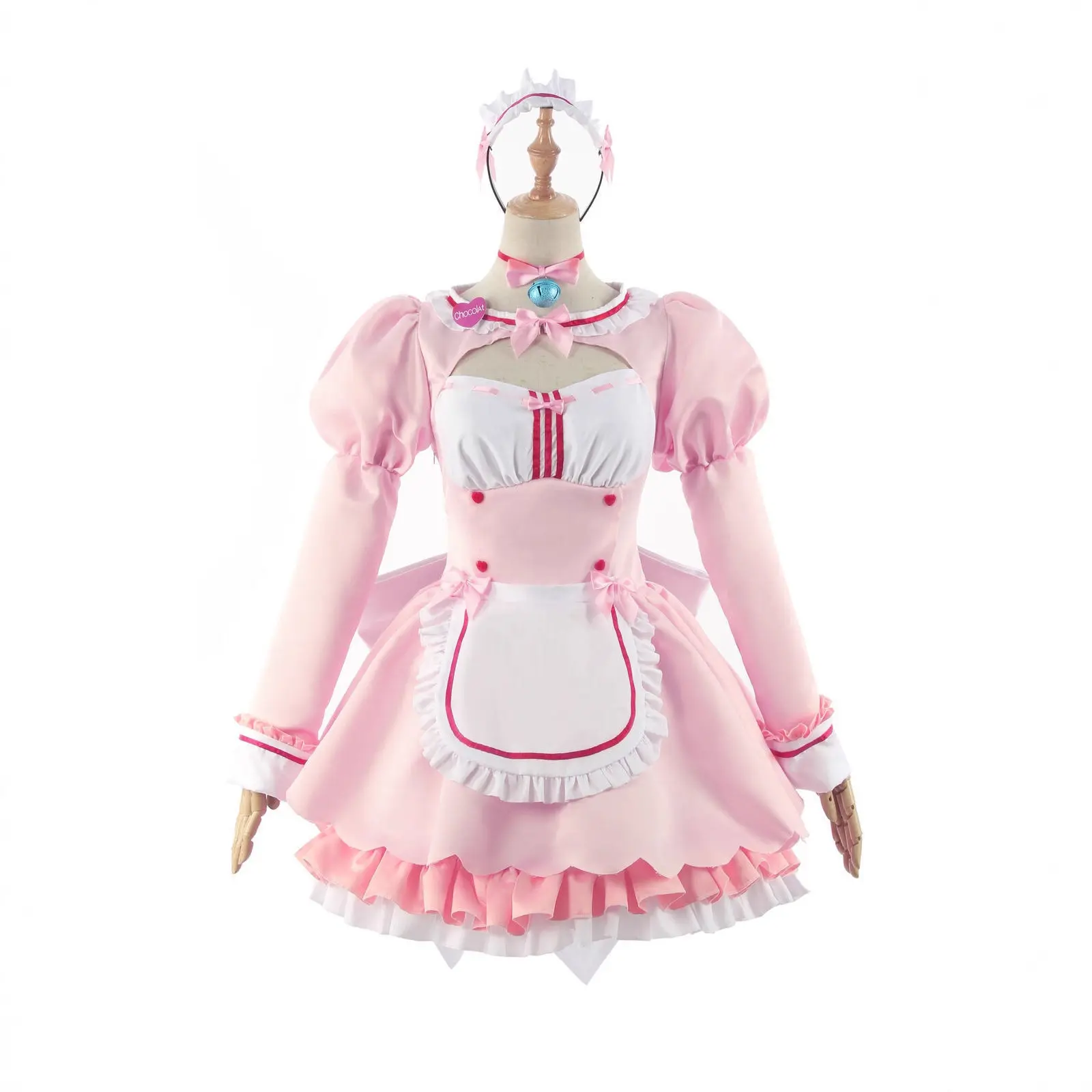 Chocola Vanilla Cosplay Costume Nekopara Cute Soft Girl Lolita Dress Full Set Women Anime Halloween Comic Carnival Outfit Suit - view 5