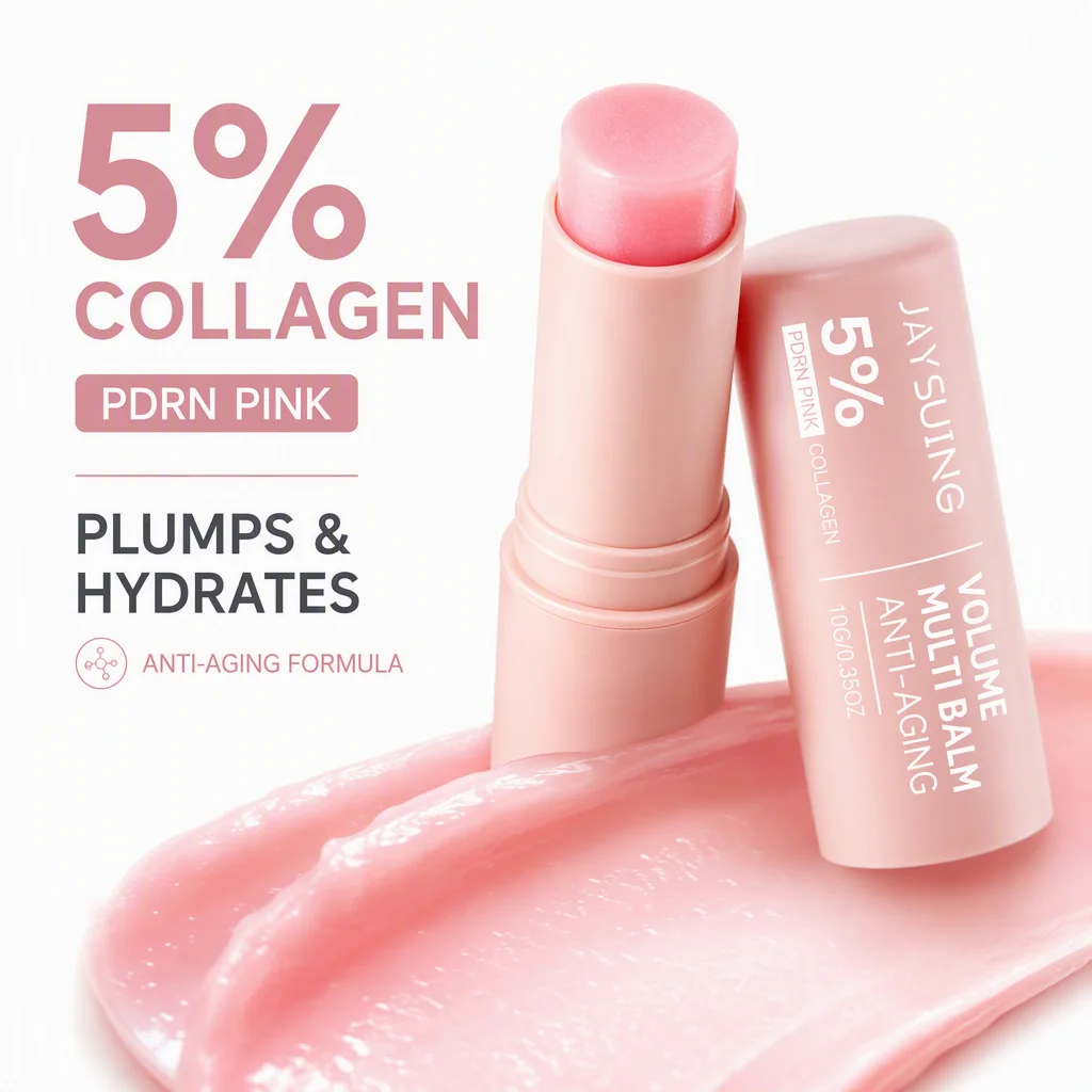 PDRN Pink Collagen Moisturizer Volume Multi Balm Stick Anti Aging Firming Skin Softening Face Neck Eye Lip Care Hydrating Cream