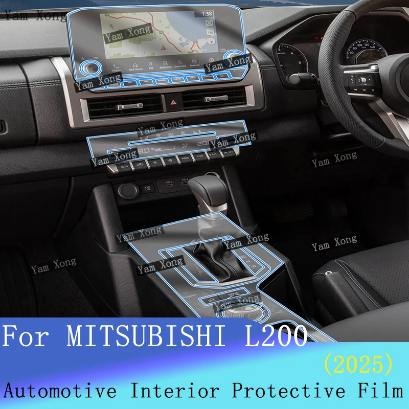 

Car TPU Transparent Protective Full set interior Film For MITSUBISHI L200 Gear Panel GPS navigation screen Anti-Scratch Film