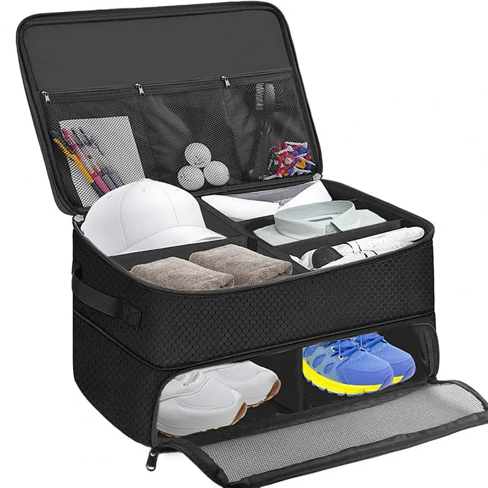 

Органайзер для сумки для гольфа, сумка для хранения с несколькими карманами, дизайн, застежка-молния, водонепроницаемый автомобильный контейнер для хранения в гольф